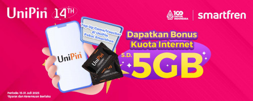 Gratis Kuota Internet 5GB Edisi #UniPin14Birthday dari Smartfren! – Top Up Sekarang!